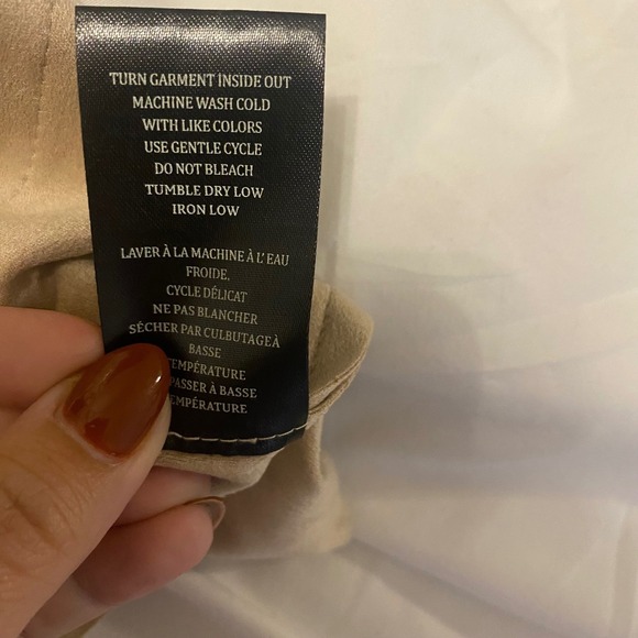 BLANKNYC Jacket NWT Womens XS Suede Drape Collar Asymmetrical Zip Moto Beige - Picture 5 of 5